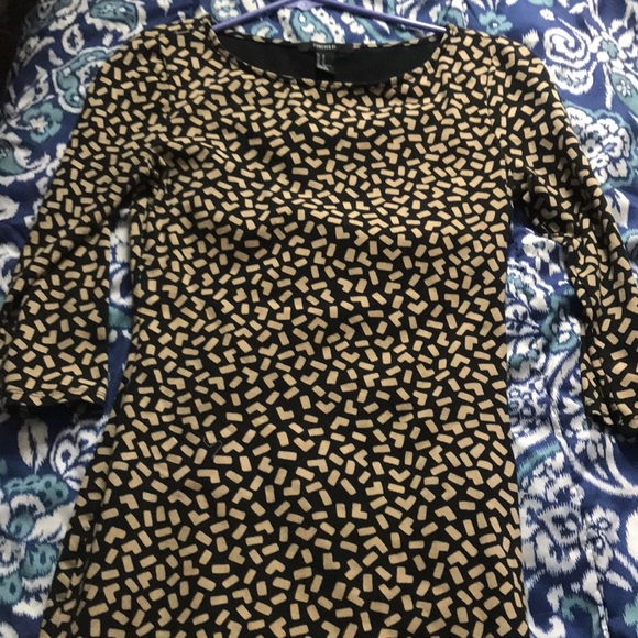 Block pattern BODYCON DRESS - Picture 3 of 3